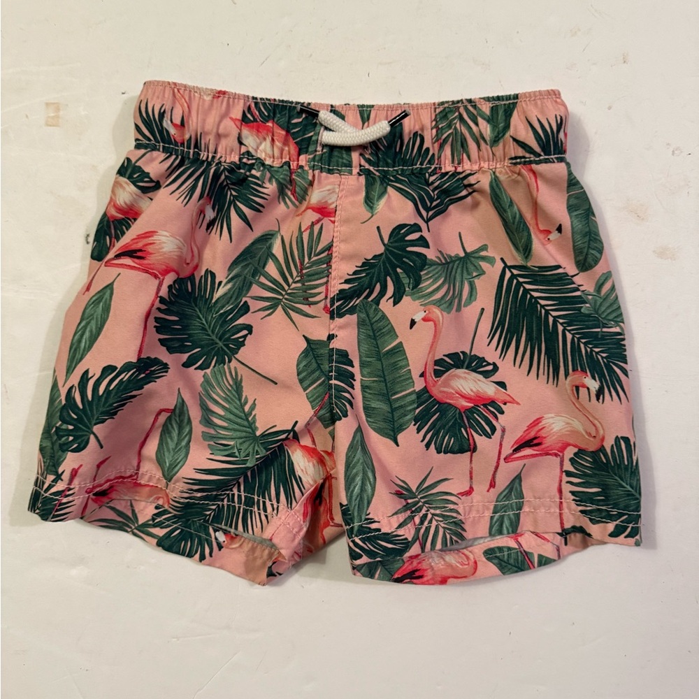 Baby boys flamingo swim shorts